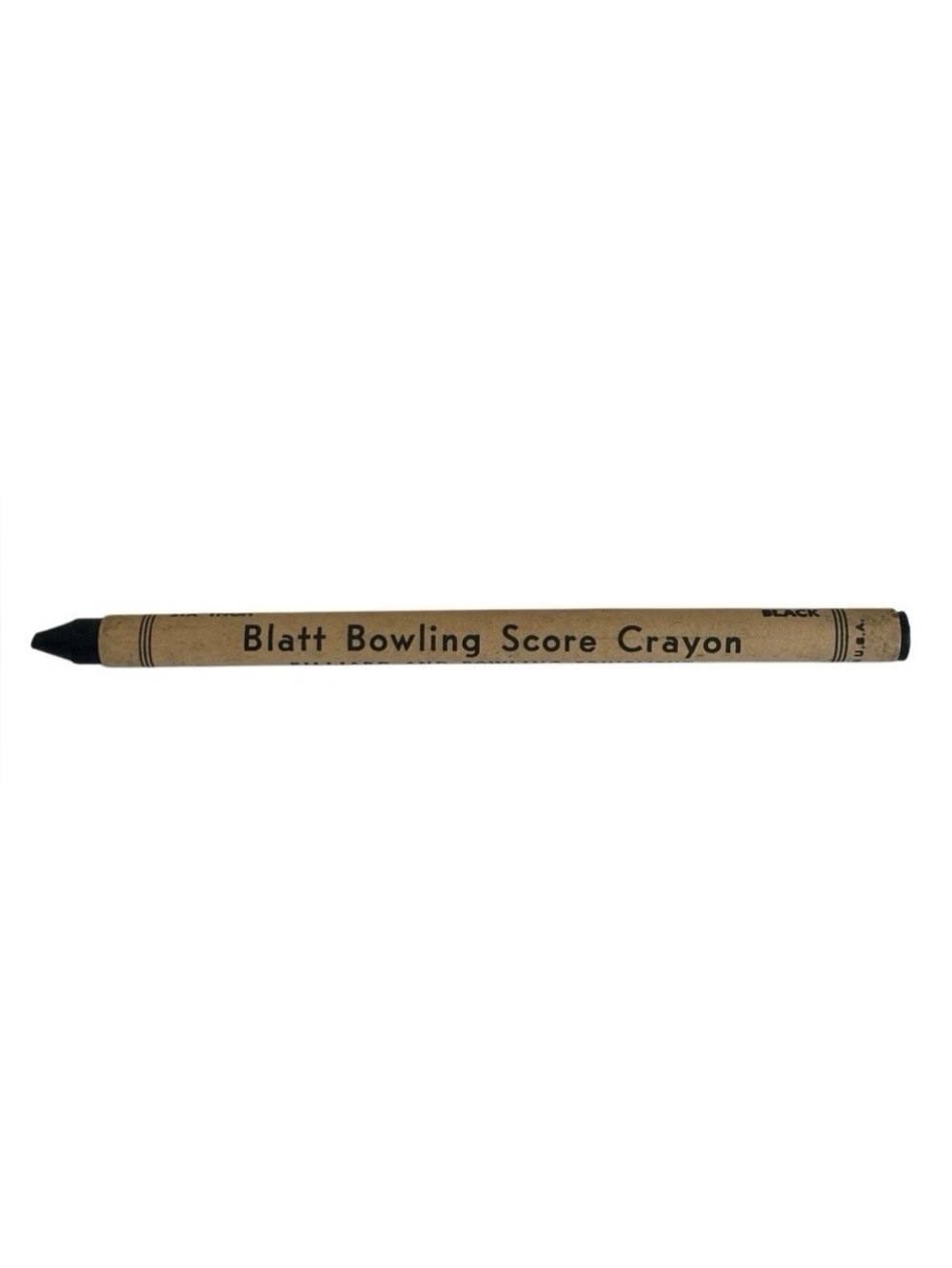 Vintage Blatt Bowling Score Crayon Black 6 Inch NY USA 1940s 1950s Rare